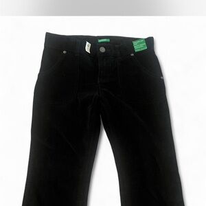 United Colors Of Benetton Black Corduroy Trousers